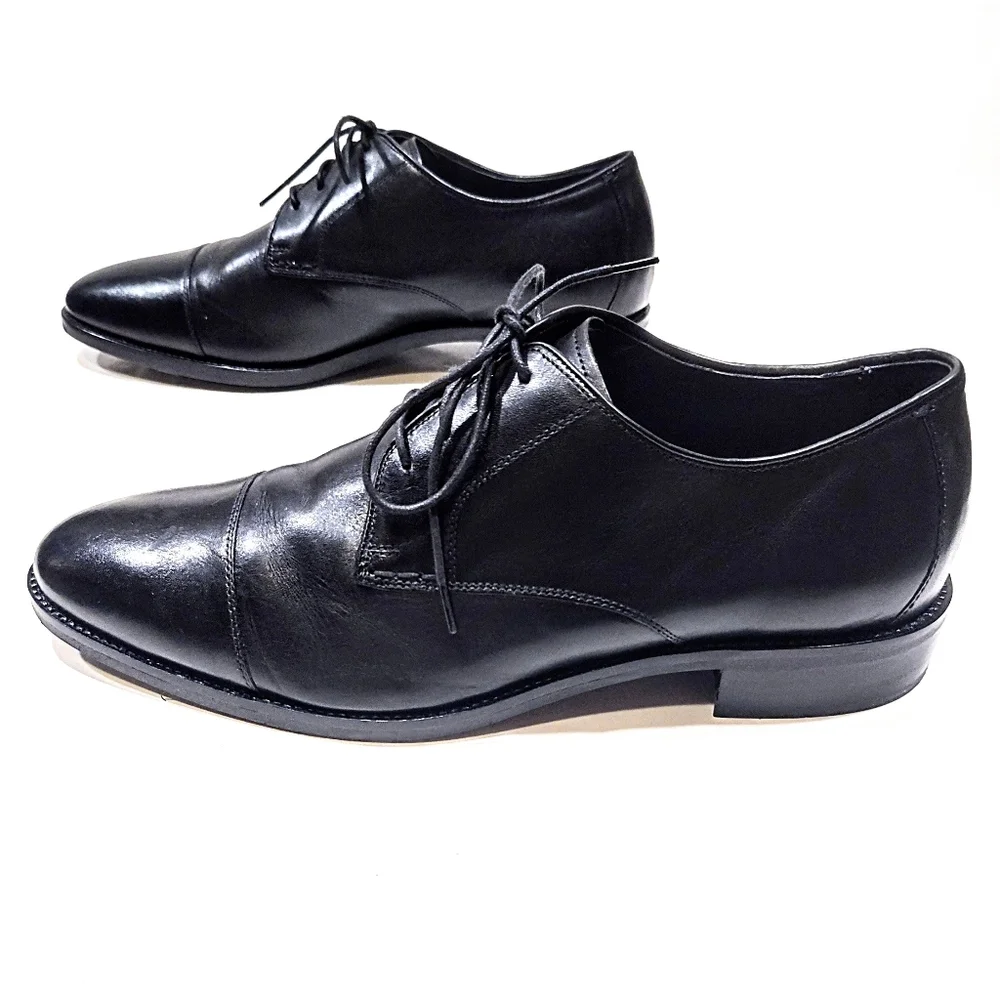 Cole Haan Lenox Hill Cap Toe Oxford Dress Shoes Mens 13M Black Leather C11630